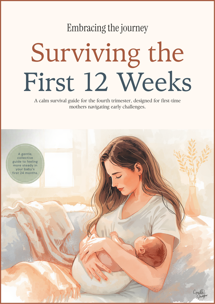 Surviving the First 12 Weeks — the Steady Mama survival guide, cover